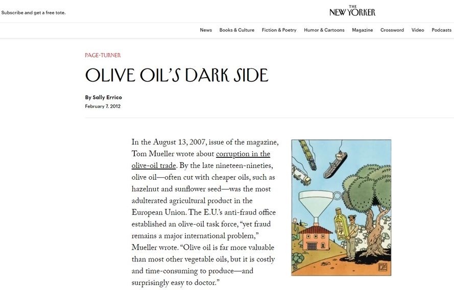 《 紐約客》雜誌假油報導，資訊來源：The New Yorker